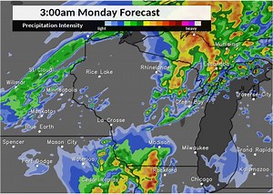 6.8K views · 42 reactions | 115 pm - simulated radar showing possible storm development late tonight | US National Weather Service Milwaukee/Sullivan Wisconsin | Facebook