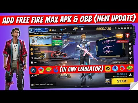 How To Add Free Fire MAX APK and OBB File in Any Emulator (Smartgaga/Bluestacks) | FF MAX New Update