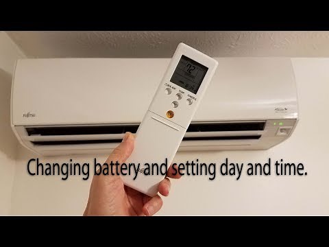 FUJITSU MINI SPLIT REMOTE BATTERY AND TIME