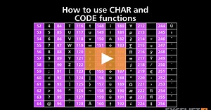 How to use CHAR and CODE functions