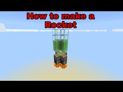 How to make a working Rocket in Minecraft Bedrock Edition/Minecraft Redstone Tutorial