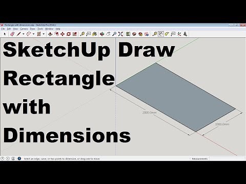 SketchUp Draw Rectangle with Dimensions
