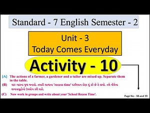 Std 7 English Sem 2 Unit 3 Activity 10