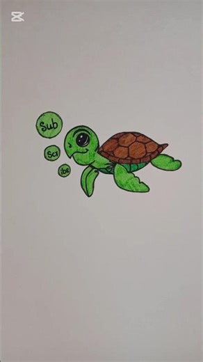 "Cute Turtle Drawing | Easy Step by Step Tutorial"#art #viral #trending #ytshorts