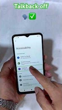 How To Talkback Off ZTE Blade A35e #talkback #off