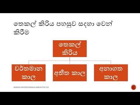 Sinhala Grammar lesson - sinhalese