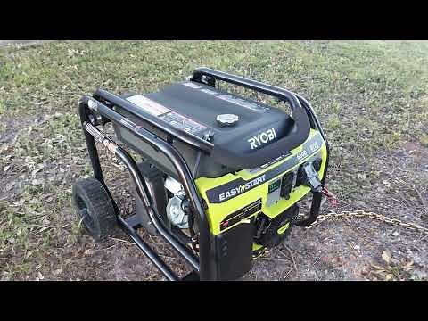 Ryobi Easy Start Generator operation start up, shut down and refill.