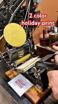 Making a gold and red two color letterpress print with a tabletop printing press