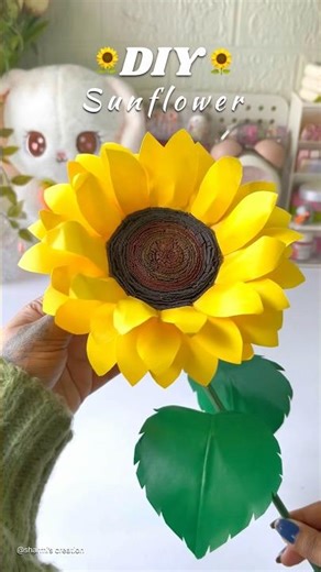 DIY sunflower #shorts #viralshorts #diyflower #craftideas #handmade