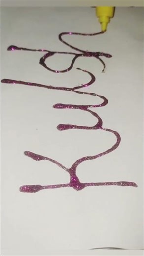 How to write name by Sparkle | calligarphy creation | Kulshum | calligarphy tutorials |#arts #design