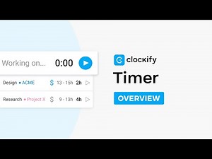 Timer | Clockify Features