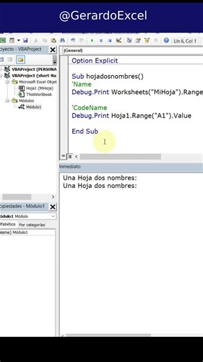👀 Excel VBA: a sheet with two names: Name and CodeName #excel #vba #CodeName