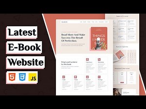 Responsive E-Book Website Using HTML CSS JavaScript