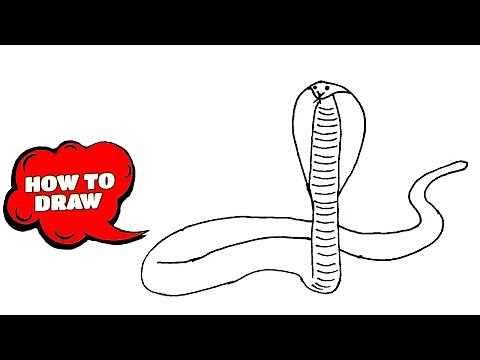 How To Draw Snake - step by step | Snake Drawing Tutorial (King Cobra)
