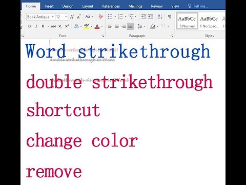 How to strikethrough in Word (double, shortcut, remove and change color)