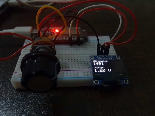 How to use ADC of ESP32 - Measuring voltage example