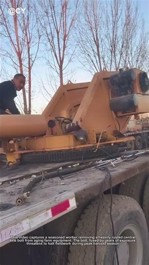 "Rusty Bolt Removal Trick 🌾 | Quick Fix for Stuck Machinery Parts!"