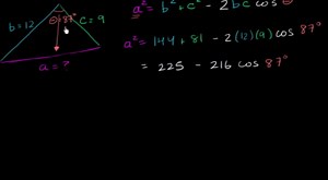 Law of cosines: solving for a side
