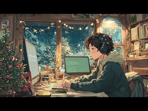 Snowy Night Coding 💻 Lofi Christmas Beats for Focus & Relax 🎄 Winter Study Vibes