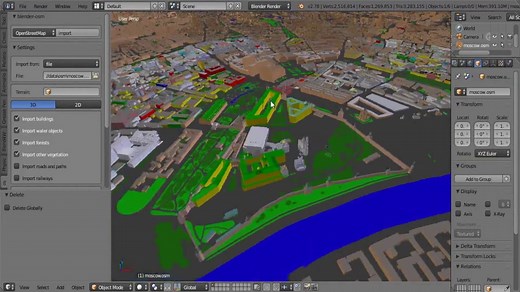 Blender-OSM base version free add-on