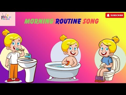 Morning Routine for Toddlers | Daily Routine Song for Kids| Daily activities ‪@CuteRaisins‬ My Day
