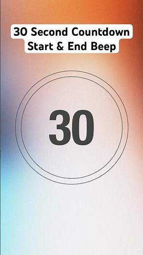 30 Second Countdown Timer with Start & End Beep | Circular Progress Animation