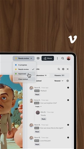 Vimeo on Instagram: "Ready, set, review! The all-new Vimeo Review is here — built to help you collaborate faster, stay organized, and deliver your best work with confidence. With the all-new Vimeo Review you can get faster feedback with time-stamped comments you can sort, edit, and sync feedback directly within @adobe Premiere Pro, view status labels, and much more. Start collaborating today and go from v1 to done, faster. Click the link in bio to learn more."