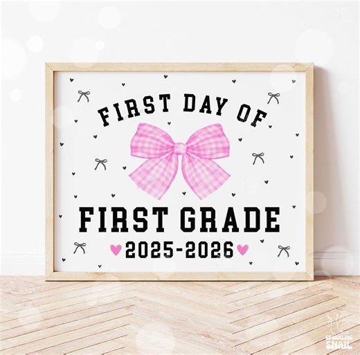 First Day of First Grade Sign Printable Back to School Sign First Day of School Signs Instant Digital Download Teacher Kids Photo Prop 1st - Etsy