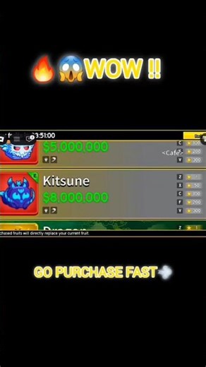 Kitsune in Stock?! NO WAY 😳🔥 #bloxfruits #stock