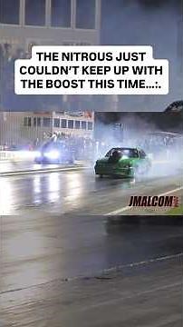 2000 hp turbo S10 vs 2000 hp nitrous Mustang in a heads up race