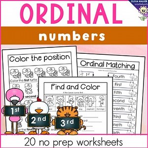 Ordinal Numbers Position First Second Third, Ordering Number Worksheets