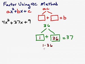 Factoring Quadratics by ac-method:  a is not 1