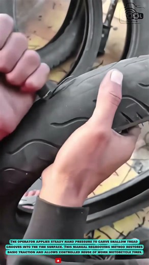 Tire Regrooving Tool: Manual Tread Cutting Method for Motorcycle Tires #innovationtools