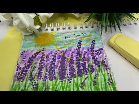 Easy lavender Field Painting 🖼️