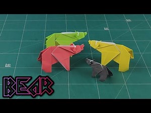 How to Make An Easy Paper Animals - Origami Bear Instructions Tutorials | DIY Craft 3D Animal