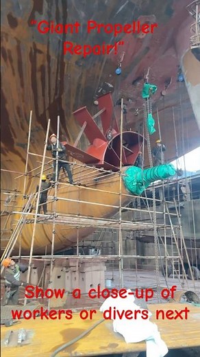 `Giant Ship Propeller Removal & Shaft Repair ⚓🚢 Heavy Marine Engineering`