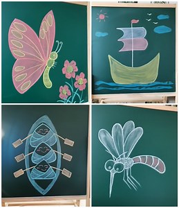 8.7K views · 366 reactions | Cute Drawing Making Tutorials on Green Board | Art & Craft | Facebook