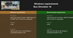 Bus Simulator 16 System Requirements — Can I Run Bus Simulator 16 on My PC?