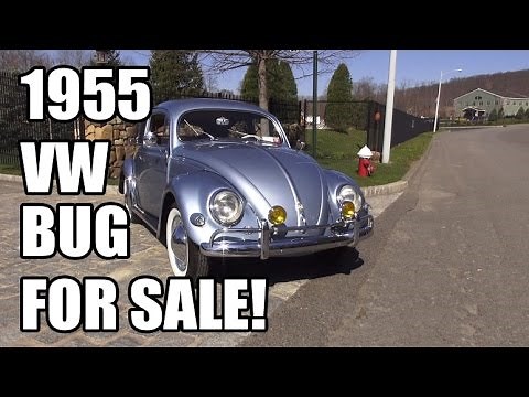 Classic VW BuGs 1955 Iris Blue Restored Beetle Sedan FOR SALE!