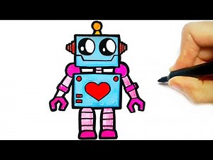 HOW TO DRAW A ROBOT EASY STEP BY STEP | DRAWING ROBOT