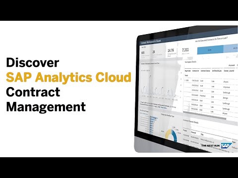 Discover SAP Analytics Cloud Contract Management (demo)