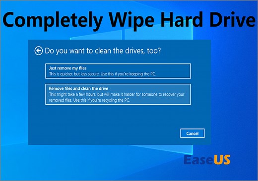 How to Completely Wipe Hard Drive in Window 10/11 - 3 Ways