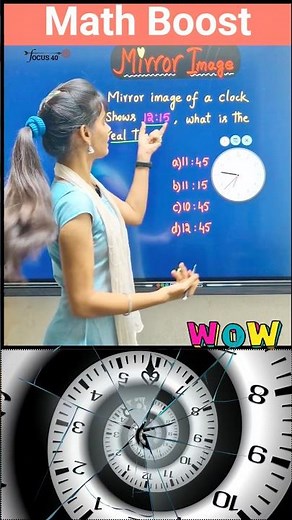 Mirror Image Clock Trick | Find Real Time in Seconds ⏱| Math Boost | Fast Reasoning Trick for Exams🔥