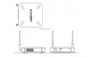 WiFi Router - Free CAD Drawings