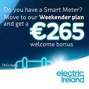 Home Electric Weekender - free Saturdays or Sundays and €265 welcome bonus a Google Nest Hub when you switch to Electric Ireland | Electric Ireland