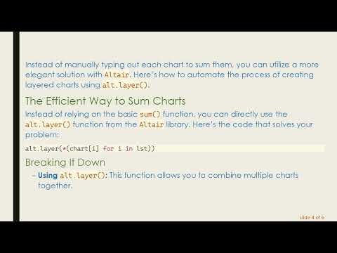 Summing Up Your Altair Layered Charts Effectively