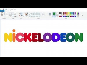 How to draw the colorful Nickelodeon logo using MS Paint | How to draw on your computer