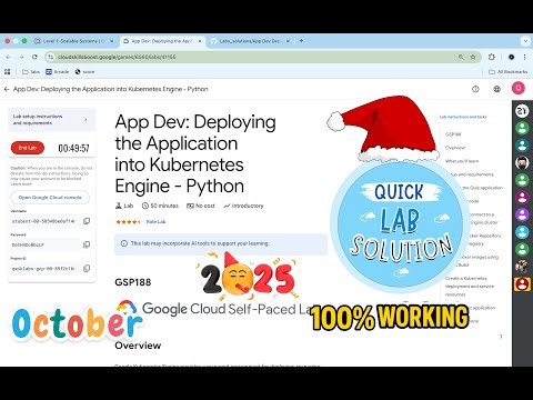 [2025] App Dev: Deploying the Application into Kubernetes Engine - Python | #qwiklabs | #GSP188