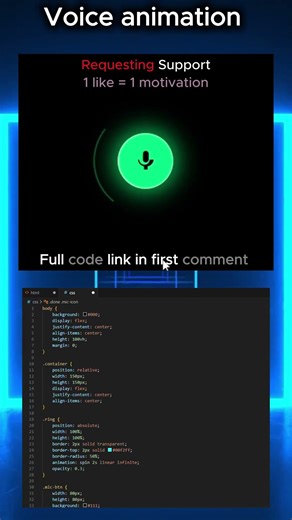 I Made a High-End Voice Animation in VS Studio! 🎙️✨ Pure CSS #coding #html #css #webdeveloper