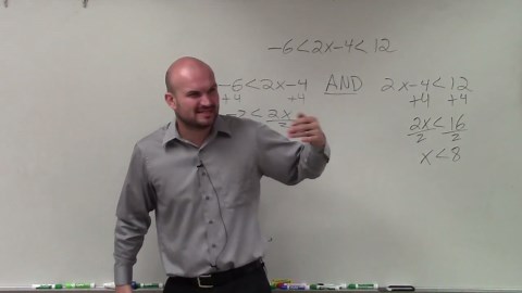 Solving and graphing and solving compound inequality into two separate inequalities